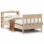 Preview: Massivholzbett ohne Matratze 75x190 cm Kiefernholz