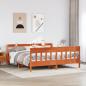 Preview: ARDEBO.de - Massivholzbett ohne Matratze Wachsbraun 180x200 Kiefernholz