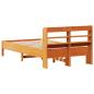 Preview: Massivholzbett ohne Matratze Wachsbraun 100x200 Kiefernholz