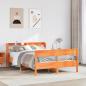 Preview: ARDEBO.de - Massivholzbett ohne Matratze Wachsbraun 150x200 cm Kiefernholz