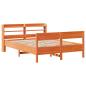 Preview: Massivholzbett ohne Matratze Wachsbraun 150x200 cm Kiefernholz