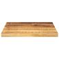 Preview: Tischplatte 40x40x2,5 cm Quadratisch Raues Massivholz Mango