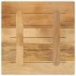 Preview: Tischplatte 40x40x2,5 cm Quadratisch Raues Massivholz Mango