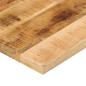 Preview: Tischplatte 40x40x2,5 cm Quadratisch Raues Massivholz Mango