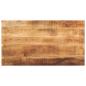 Preview: ARDEBO.de - Tischplatte 100x50x2,5 cm Rechteckig Raues Massivholz Mango