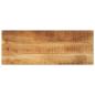 Preview: ARDEBO.de - Tischplatte 80x40x3,8 cm Rechteckig Raues Massivholz Mango