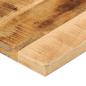 Preview: Tischplatte 80x40x3,8 cm Rechteckig Raues Massivholz Mango