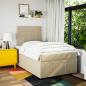 Preview: Boxspringbett mit Matratze Creme 120x190 cm Stoff