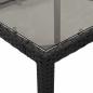Preview: 7-tlg. Garten-Bistro-Set mit Kissen Schwarz Poly Rattan