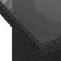 Preview: 2-tlg. Garten-Sofagarnitur mit Kissen Schwarz Poly Rattan Glas