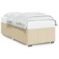 Preview: Bettgestell ohne Matratze Creme 80x200 cm Stoff