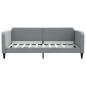 Preview: Tagesbett Ausziehbar mit Schubladen Hellgrau 100x190 cm Stoff
