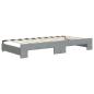 Preview: Tagesbett Ausziehbar mit Schubladen Hellgrau 100x190 cm Stoff