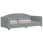 Preview: Tagesbett Ausziehbar mit Schubladen Hellgrau 100x190 cm Stoff