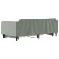 Preview: Tagesbett Ausziehbar mit Schubladen Hellgrau 100x190 cm Samt