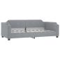 Preview: Tagesbett Ausziehbar Hellgrau 100x190 cm Stoff