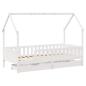 Preview: Kinderbett mit Schubladen 90x190 cm Massivholz Kiefer