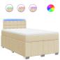 Preview: Boxspringbett mit Matratze Creme 120x190 cm Stoff