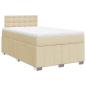 Preview: Boxspringbett mit Matratze Creme 120x190 cm Stoff