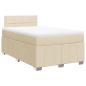 Preview: Boxspringbett mit Matratze Creme 120x190 cm Stoff