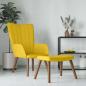 Preview: ARDEBO.de - Relaxsessel mit Hocker Senfgelb Samt