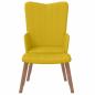 Preview: Relaxsessel mit Hocker Senfgelb Samt