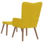 Preview: Relaxsessel mit Hocker Senfgelb Samt
