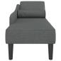 Preview: Chaiselongue mit Kissen Dunkelgrau Stoff