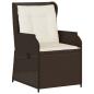 Preview: 5-tlg. Garten-Lounge-Set mit Kissen Braun Poly Rattan