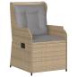 Preview: 5-tlg. Garten-Lounge-Set mit Kissen Beige Poly Rattan