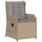 Preview: 6-tlg. Garten-Lounge-Set mit Kissen Beige Poly Rattan