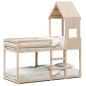 Preview: Etagenbett ohne Matratze 90x190 cm Massivholz Kiefer