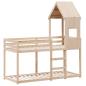 Preview: Etagenbett ohne Matratze 90x190 cm Massivholz Kiefer