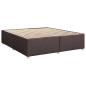 Preview: Bettgestell ohne Matratze Dunkelbraun 200x200 cm Stoff