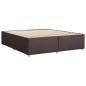 Preview: Bettgestell ohne Matratze Dunkelbraun 200x200 cm Stoff
