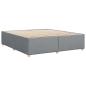 Preview: Bettgestell ohne Matratze Hellgrau 200x200 cm Stoff