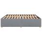 Preview: Bettgestell ohne Matratze Hellgrau 200x200 cm Stoff