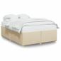 Preview: Bettgestell ohne Matratze Creme 160x200 cm Stoff