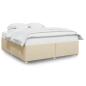 Preview: Bettgestell ohne Matratze Creme 200x200 cm Stoff