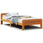 Preview: Massivholzbett ohne Matratze Wachsbraun 75x190 cm Kiefernholz