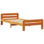 Preview: Massivholzbett ohne Matratze Wachsbraun 75x190 cm Kiefernholz
