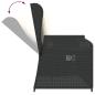 Preview: 3-tlg. Garten-Lounge-Set mit Kissen Schwarz Poly Rattan