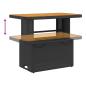 Preview: 3-tlg. Garten-Lounge-Set mit Kissen Schwarz Poly Rattan