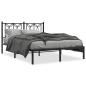Preview: Bettgestell mit Kopfteil Metall Schwarz 135x190 cm