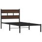 Preview: Bettgestell ohne Matratze mit Kopfteil Braun Eiche 90x190 cm