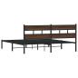 Preview: Bettgestell ohne Matratze mit Kopfteil Braun Eiche 193x203 cm
