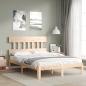 Preview: ARDEBO.de - Bettgestell ohne Matratze Klein Doppelbett Massivholz Kiefer
