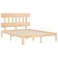 Preview: Bettgestell ohne Matratze Klein Doppelbett Massivholz Kiefer