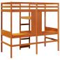 Preview: Hochbett ohne Matratze Wachsbraun 90x190 cm Massivholz Kiefer