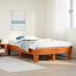 Preview: ARDEBO.de - Massivholzbett ohne Matratze Wachsbraun 120x200 cm Kiefernholz